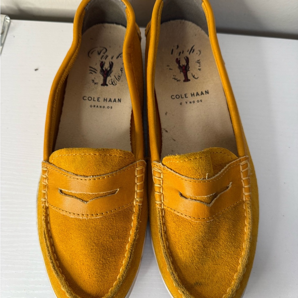 Cole Haan Mustard Yellow Loafers - Picture 4 of 7